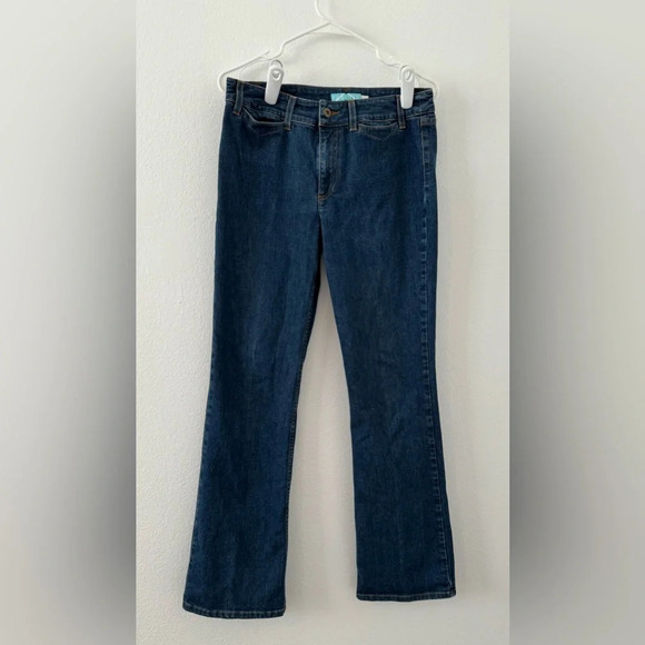 Vintage 90s y2k Area Jeans Bootcut Back Flap Pockets Slit Front Pocket Size 10 - Picture 1 of 10